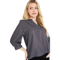 Monochrome - Side - Dorothy Perkins Womens-Ladies Dotted Overhead Blouse