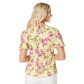 Yellow - Back - Dorothy Perkins Womens-Ladies Floral Button Through Blouse