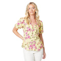 Yellow - Front - Dorothy Perkins Womens-Ladies Floral Button Through Blouse