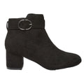 Natural Black - Back - Good For The Sole Womens-Ladies Mariya Buckle Detail Wide Ankle Boots