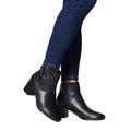 Black - Front - Good For The Sole Womens-Ladies Mariya Buckle Detail Wide Ankle Boots