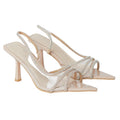 Blush - Front - Dorothy Perkins Womens-Ladies Sadie Diamante Vinyl Pointed High Heel Sandals