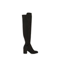 Black - Back - Dorothy Perkins Womens-Ladies Kelly Suedette Stretch Knee-High Boots