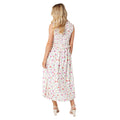 Ivory - Back - Dorothy Perkins Womens-Ladies Ditsy Print Shirred Bodice Petite Midi Dress