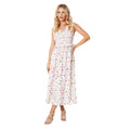 Ivory - Front - Dorothy Perkins Womens-Ladies Ditsy Print Shirred Bodice Petite Midi Dress