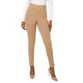 Camel - Front - Dorothy Perkins Womens-Ladies Military Button Skinny Leggings