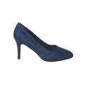 Navy - Back - Good For The Sole Womens-Ladies Elsa Almond Toe Wide Court Shoes