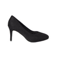 Natural Black - Back - Good For The Sole Womens-Ladies Elsa Almond Toe Wide Court Shoes