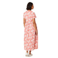 Pink - Back - Dorothy Perkins Womens-Ladies Floral Midi Shirt Dress