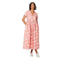 Pink - Front - Dorothy Perkins Womens-Ladies Floral Midi Shirt Dress