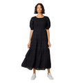 Black - Front - Dorothy Perkins Womens-Ladies Broderie Shirred Bodice Midi Dress