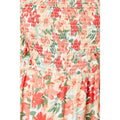 Floral - Side - Dorothy Perkins Womens-Ladies Floral Shirred Bodice Ruffle Midi Dress