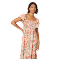 Floral - Lifestyle - Dorothy Perkins Womens-Ladies Floral Shirred Bodice Ruffle Midi Dress