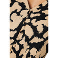 Black-Beige - Side - Dorothy Perkins Womens-Ladies Animal Print Button Front Blouse