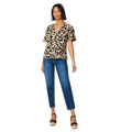 Black-Beige - Lifestyle - Dorothy Perkins Womens-Ladies Animal Print Button Front Blouse