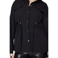 Black - Side - Dorothy Perkins Womens-Ladies Drawstring Waist Shirt Jacket