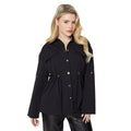 Black - Front - Dorothy Perkins Womens-Ladies Drawstring Waist Shirt Jacket