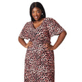 Brown-Black-White - Lifestyle - Dorothy Perkins Womens-Ladies Leopard Print Ruffles Plus Midi Dress