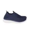 Navy - Back - Good For The Sole Womens-Ladies Annabel Knitted Slip-on Trainers