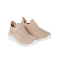 Taupe - Front - Good For The Sole Womens-Ladies Annabel Knitted Slip-on Trainers