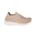 Taupe - Back - Good For The Sole Womens-Ladies Annabel Knitted Slip-on Trainers