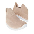 Taupe - Side - Good For The Sole Womens-Ladies Annabel Knitted Slip-on Trainers