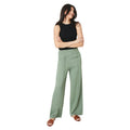 Khaki Green - Side - Dorothy Perkins Womens-Ladies Pleat Front Wide Leg Trousers