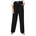 Black - Front - Dorothy Perkins Womens-Ladies Buckle Detail Straight Leg Trousers