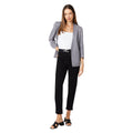 Charcoal - Side - Dorothy Perkins Womens-Ladies Longline Clean Edge Ruched Blazer