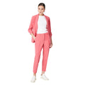 Coral Pink - Side - Dorothy Perkins Womens-Ladies Ankle Grazer Trousers