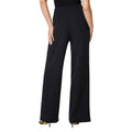 Black - Back - Dorothy Perkins Womens-Ladies Button Front Tall Straight Trousers