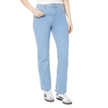 Light Wash - Front - Dorothy Perkins Womens-Ladies Stretch Straight Leg Comfort Jeans