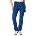 Mid Wash - Front - Dorothy Perkins Womens-Ladies Stretch Straight Leg Comfort Jeans