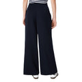 Navy - Back - Dorothy Perkins Womens-Ladies Button Front Straight Leg Trousers