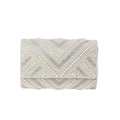 White - Front - Dorothy Perkins Womens-Ladies Tibby Pearl & Diamante Flap Closure Clutch Bag