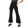 Black - Front - Dorothy Perkins Womens-Ladies Bengaline Button Detail Petite Trousers