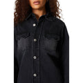 Washed Black - Side - Dorothy Perkins Womens-Ladies Western Denim Tall Shirt