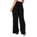 Black - Back - Dorothy Perkins Womens-Ladies Topstitched Petite Wide Leg Trousers