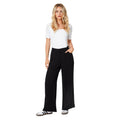 Black - Lifestyle - Dorothy Perkins Womens-Ladies Topstitched Petite Wide Leg Trousers