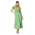 Green - Front - Dorothy Perkins Womens-Ladies Ditsy Print Frill Midi Dress