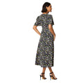 Black - Back - Dorothy Perkins Womens-Ladies Ditsy Print Button Front Midi Dress