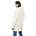 Cream - Back - Dorothy Perkins Womens-Ladies Luxe Faux Fur Trim Suedette Tall Coat