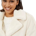 Cream - Lifestyle - Dorothy Perkins Womens-Ladies Luxe Faux Fur Trim Suedette Tall Coat