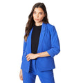 Cobalt - Front - Dorothy Perkins Womens-Ladies Petite Ruched Blazer