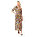 Multicoloured - Front - Dorothy Perkins Womens-Ladies Ditsy Floral Ruched Midi Dress