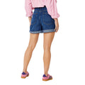 Indigo - Back - Dorothy Perkins Womens-Ladies Fold Up Petite Mom Shorts