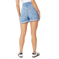 Light Wash - Back - Dorothy Perkins Womens-Ladies Fold Up Petite Mom Shorts