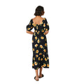 Black - Back - Dorothy Perkins Womens-Ladies Floral Button Front Midi Dress