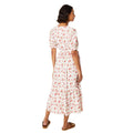 Ivory - Back - Dorothy Perkins Womens-Ladies Floral V Neck Midi Dress