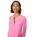 Pink - Side - Dorothy Perkins Womens-Ladies Plain Roll Sleeve Shirt